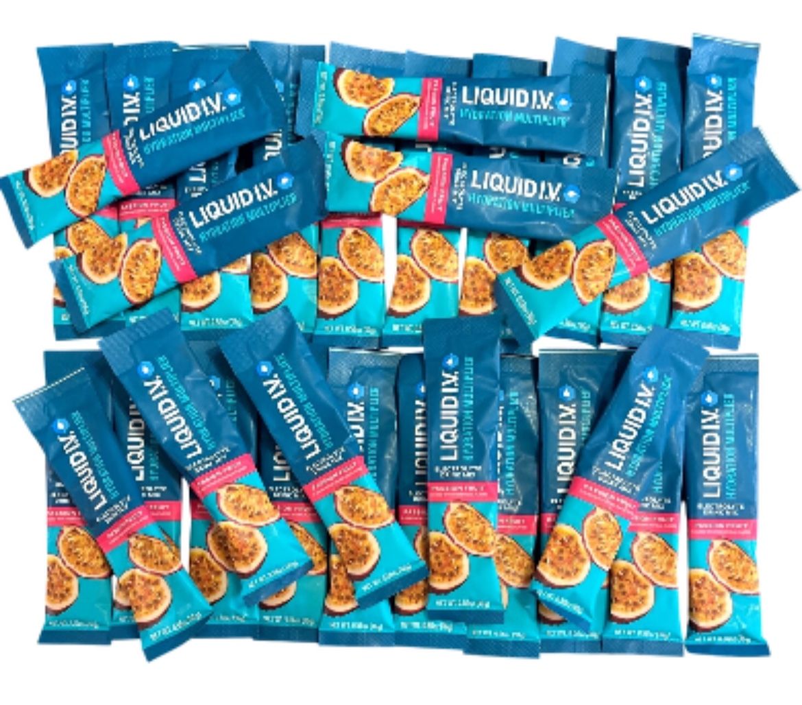 30 Liquid IV hydration multiplier, passionfruit electrolyte drink mix