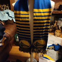 Vintage Golden State Warriors Reversible Scarf With Fringe 