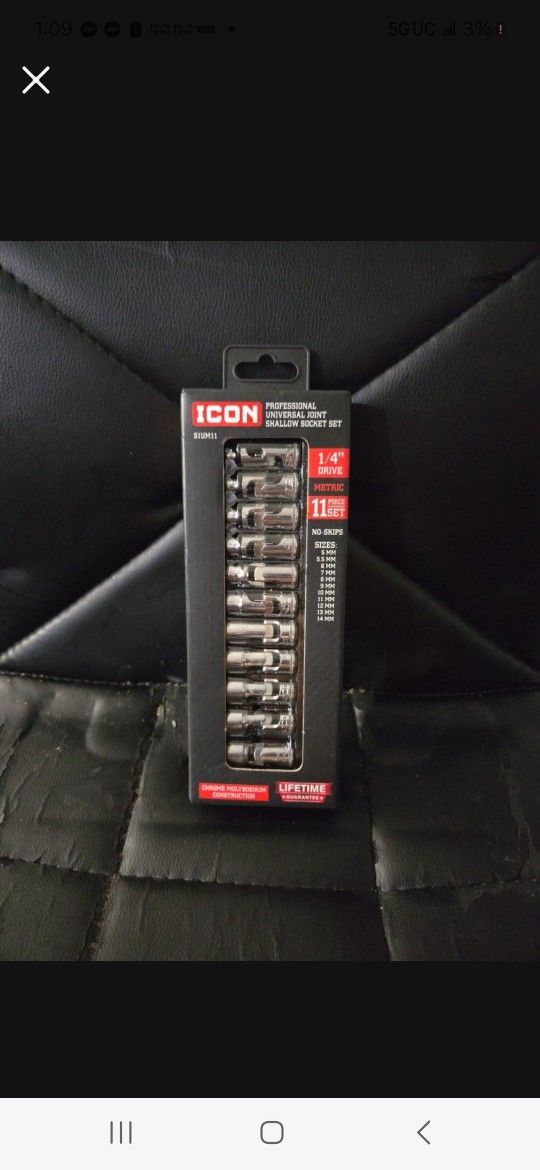 Icon 1/4 Eleven piece socket set for Sale in Fresno, CA - OfferUp