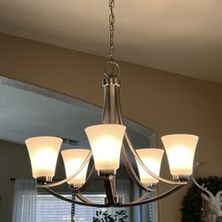 5 Light Nickel Chandelier 