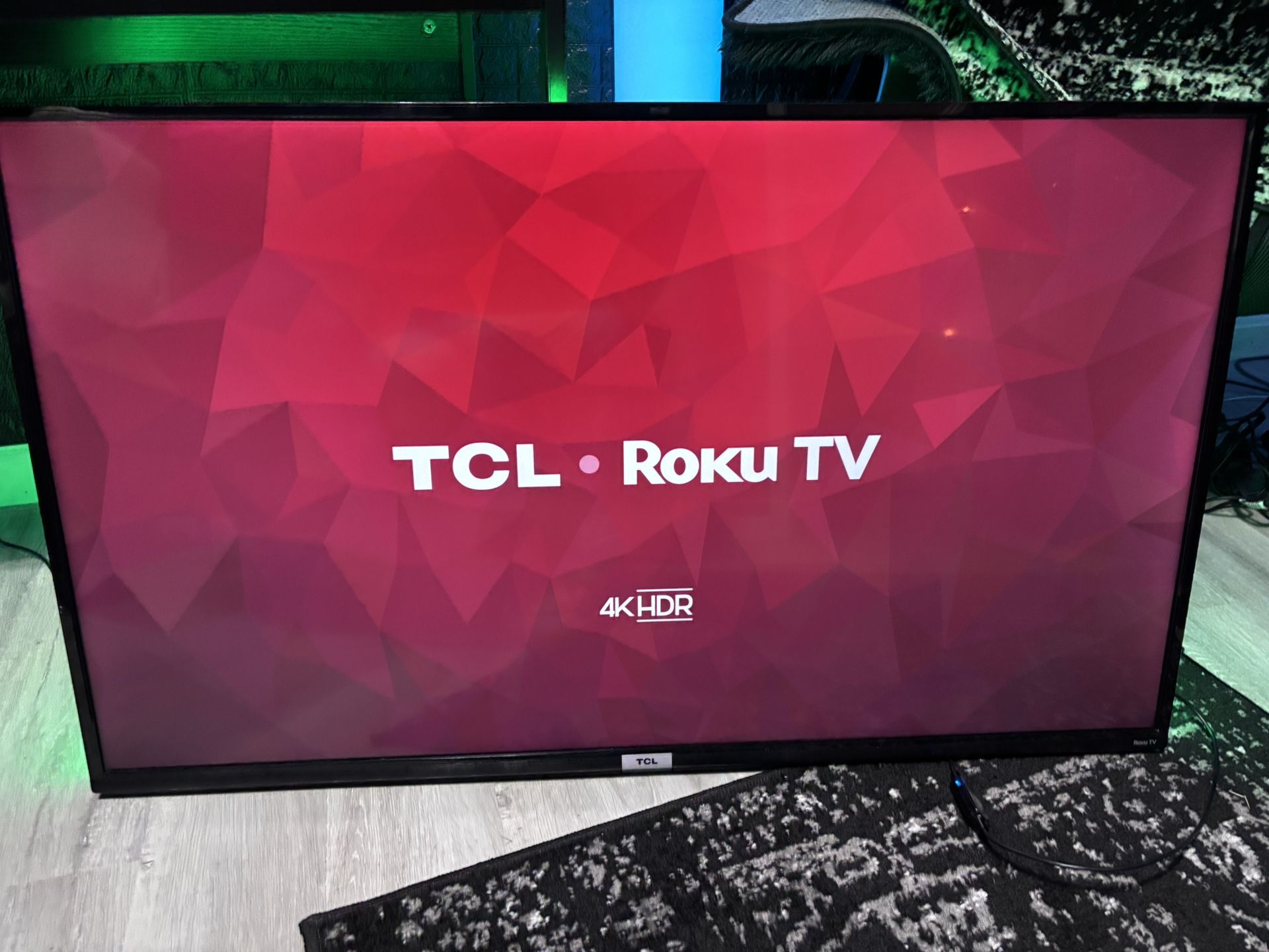 TCL Roku 4K 43” Smart TV w/ Wall Mount & LED Lights – $125 / OBO