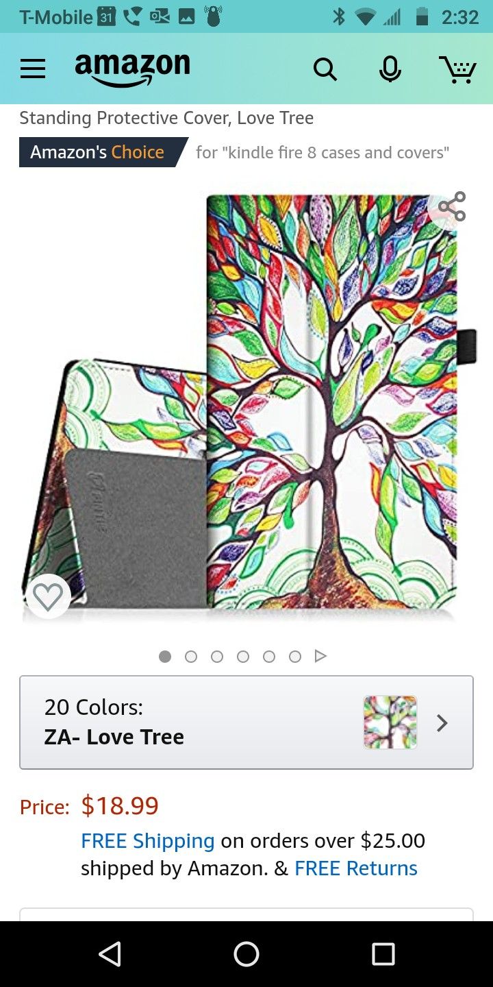 Slim Fit Premium Vegan Leather Standing Protective Tablet Case Cover, Love Tree MSRP $18.99 Fits tablet 250 mm x 170 mm, 9.8" to 10" x 6.8".