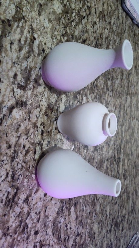 Set Of 3 Mini Ceramic Pots 