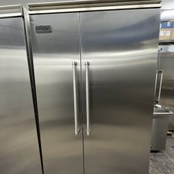 Built In Viking Professional Side By Side 48” Refrigerator Counter Depth 