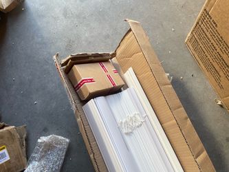 White Cordless Faux Wood Blinds for Windows with 2 in. Slats - 60.5 in. W x 64 in. L (Actual Size 60 in. W x 64 in. L)