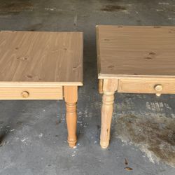 End Tables- Washed  Pine