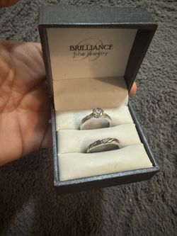 Sterling Silver Wedding Set