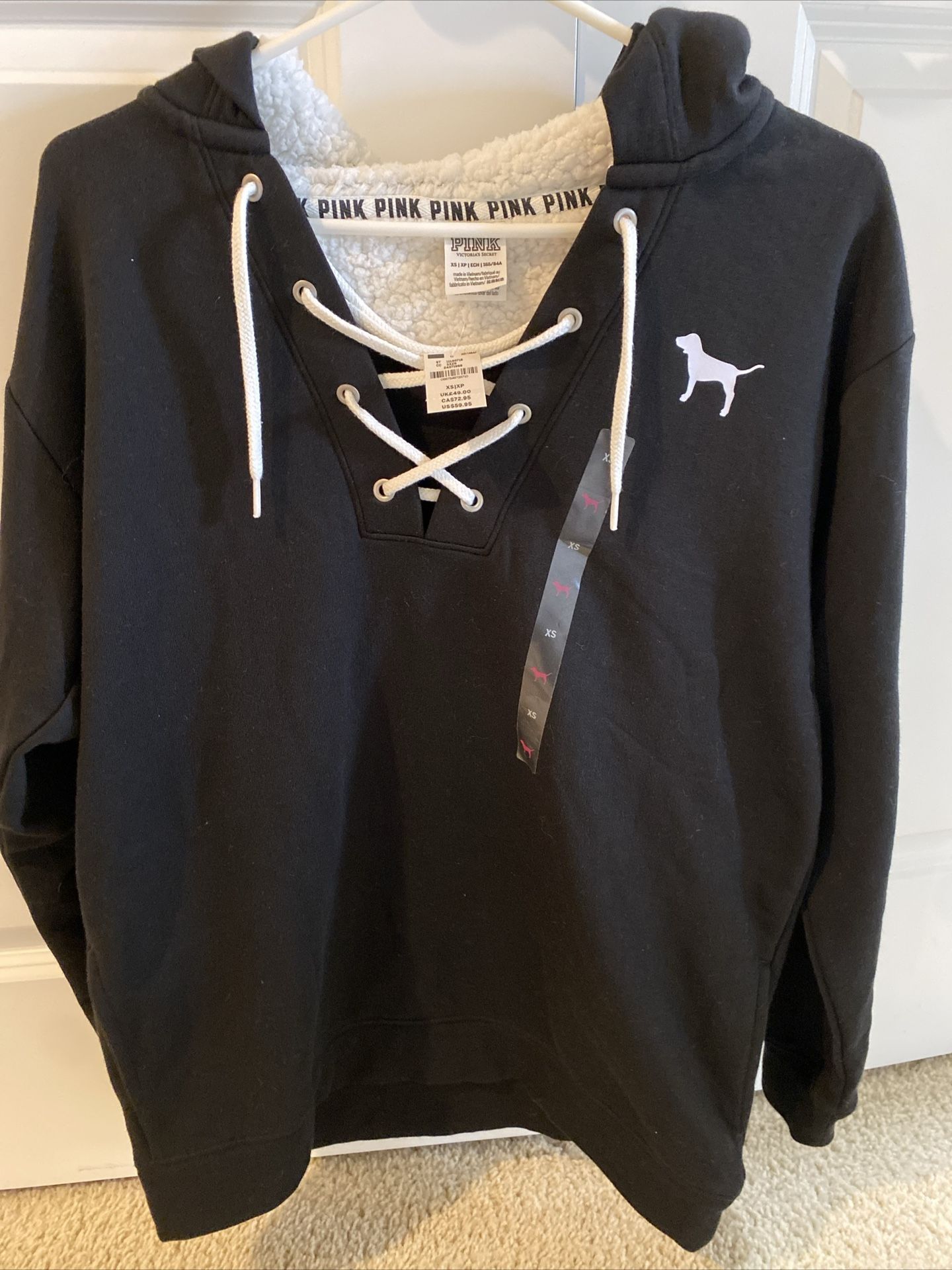 Victoria Secret Hooded Sweatshirt Size XS NWT