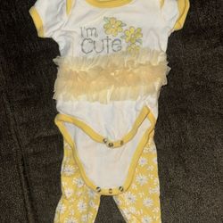 Baby Girl 2 Piece Outfit  3-6 Months