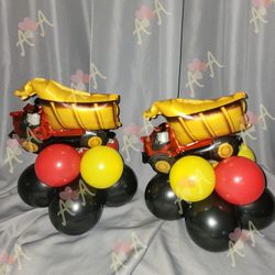 Construction Balloons Centerpieces 