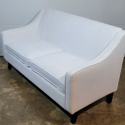 Sofa/Loveseat in White Fabric