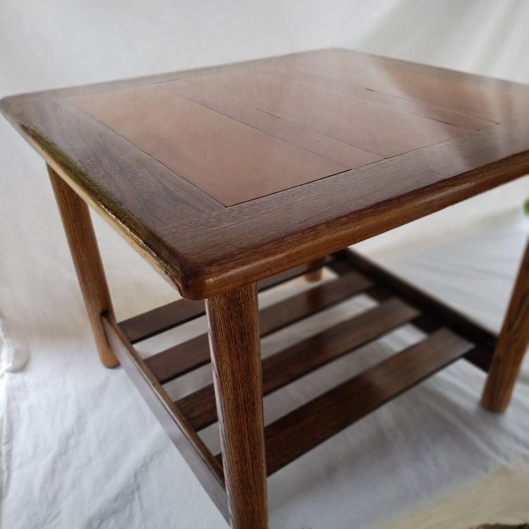 REDUCED Refurbished Side Table Solid Oak with Red Cedar
