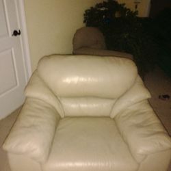 Single Leather Couch Tan