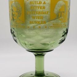 Vintage Archie Bunker For President Glass Goblet