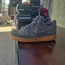 Gray Nike Air Force 1 Suede Low 07 men Size 10