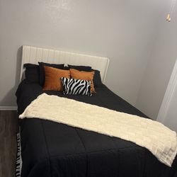 Queen Size Bed frame And Mattress 