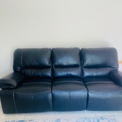LEATHER ELECTRIC RECLINER SOFA