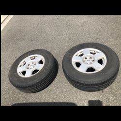 2 X 245/70r16 6x114.3 6x4.5 Stock Nissan Frontier X-terra Wheels Rims With Good 80% Treads Tires