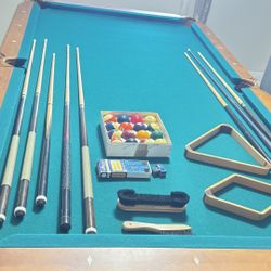 8ft Solid Oak Pool Table – Paid $3,500, Asking $900