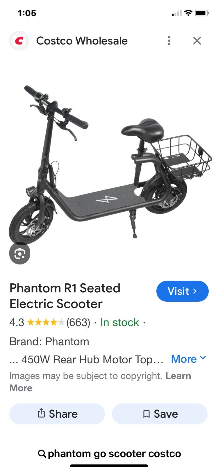 Electric Scooter With Seat Brand New In The Box 