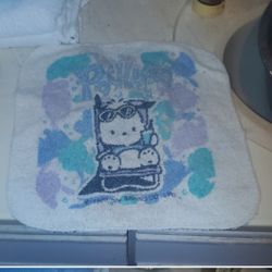Hello Kitty Face Towel with Blue and Purple Accents