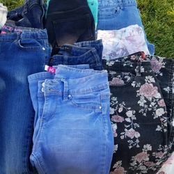 Jean's About 12 Pairs Size 12 And 14 And Couple Shorts Couple  Good Condition