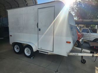 6x12 dual axle cargo trailer utility hauler with ramp