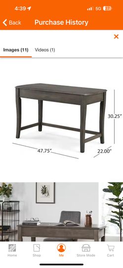Rectangular Grey Wood Standing Desk with Lift-Top