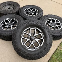 5x Jeep Wrangler Gladiator Wheels And Tires 285/70/17 Falken Take Offs Like New JK JL JT 