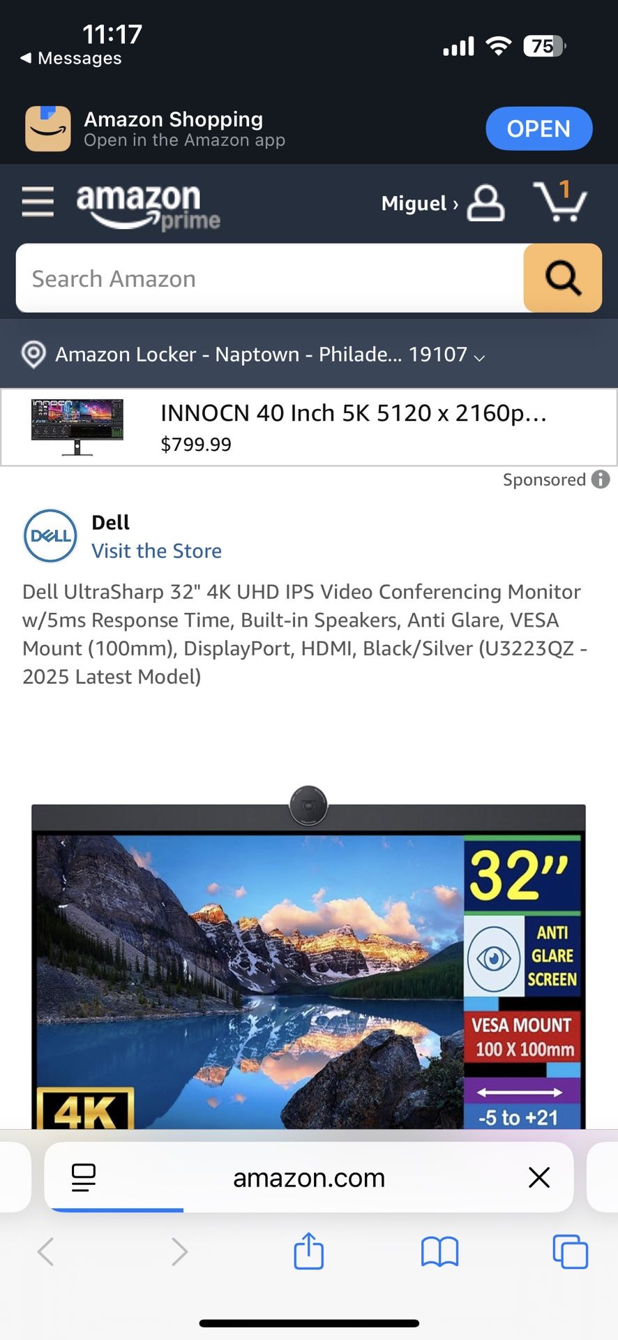 Dell Ultrasharp 32 4k USB-C Monitor