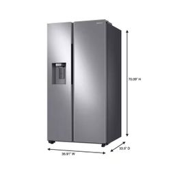 Samsung 36 in. 27.4 cu. ft. Standard Depth Side by Side Refrigerator in Fingerprint-Resistant Stainless Steel