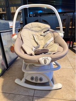 Joie Cinnamon 2-in-1 Glider and Baby Swing and Rocker Combo (Walnut)