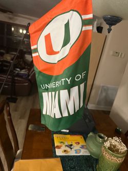 Lawn sign University of Miami Hurricanes Banner Flag