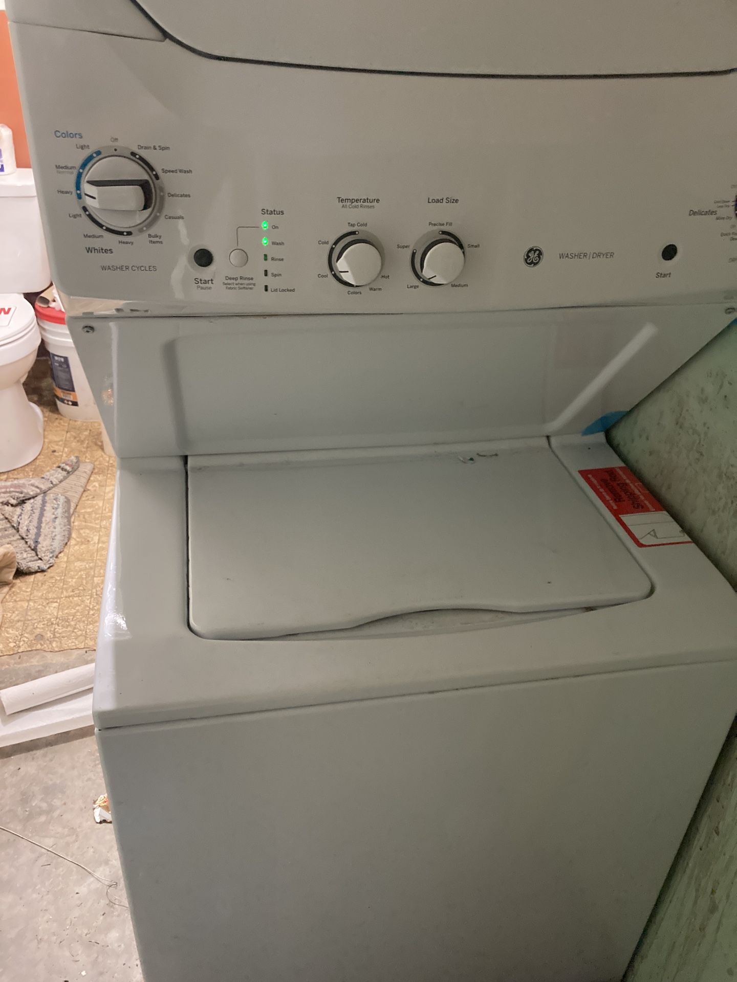 General Electric Stacked Washer And Dryer