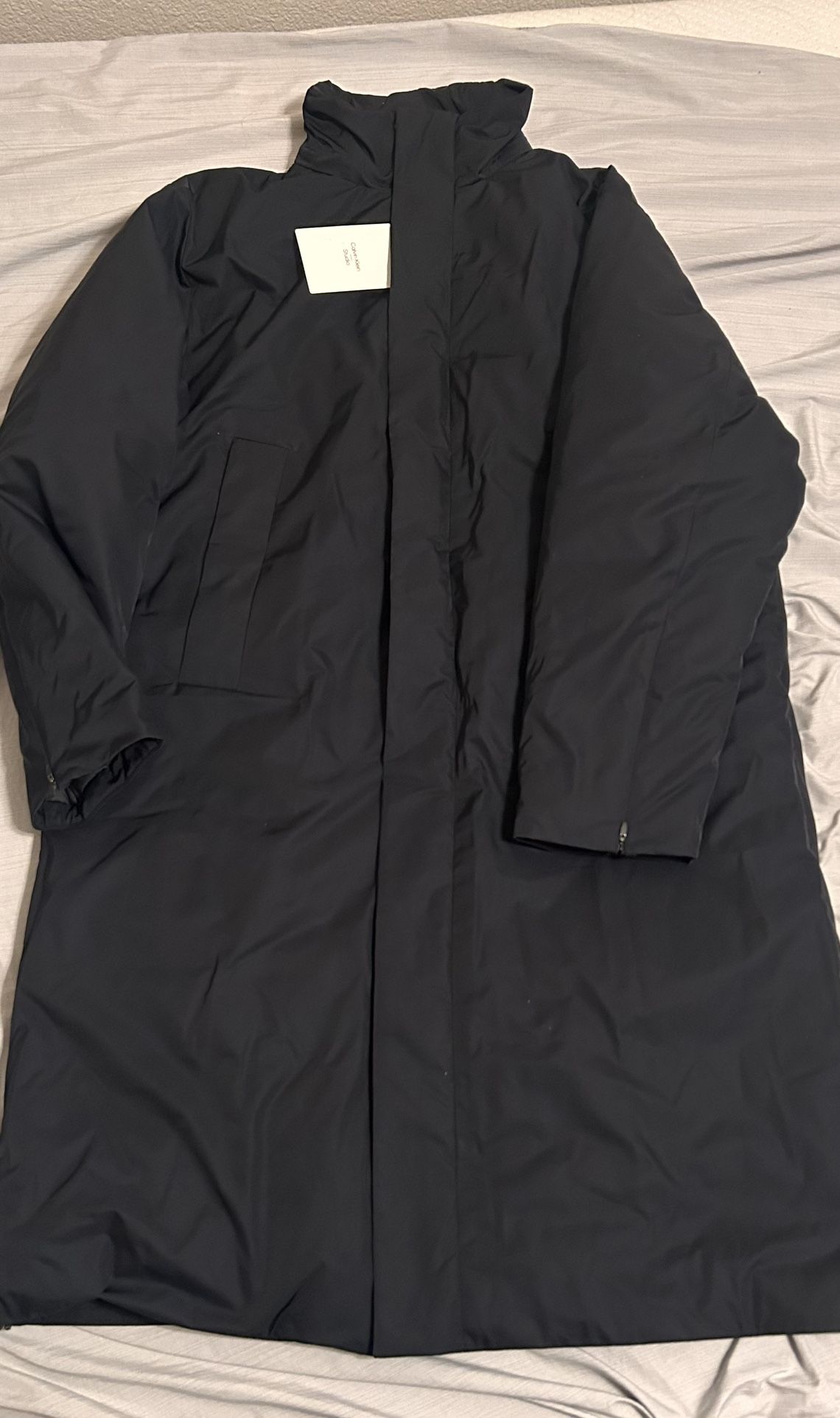 New Calvin Klein Studio Halo Black Beauty Parka Men’s Medium 