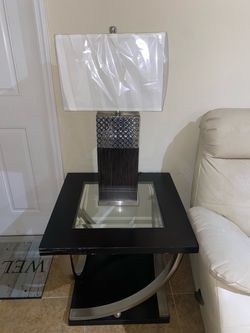 Modern Table Lamp with White Shade