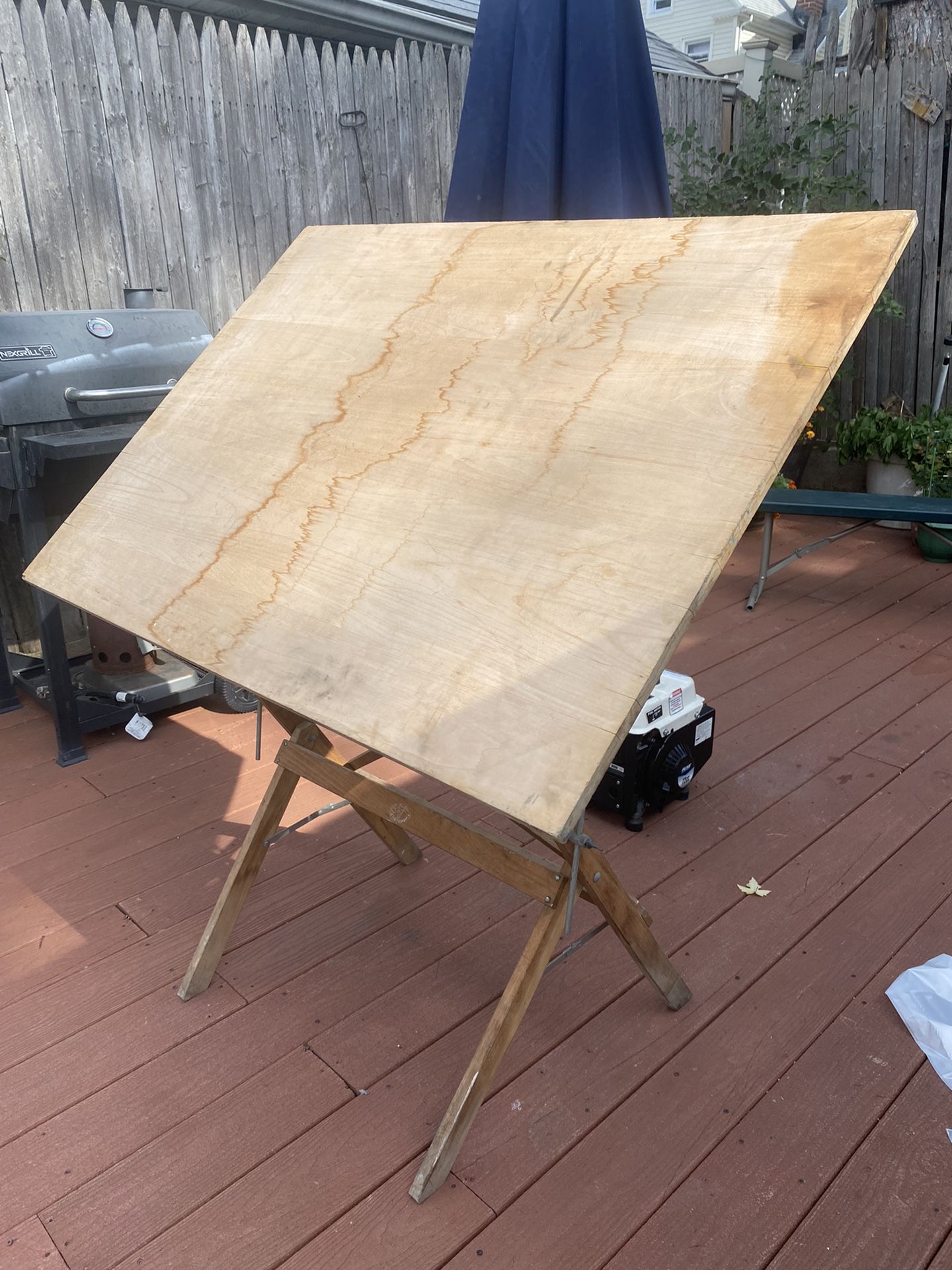 Solid Wood Drafting Table 