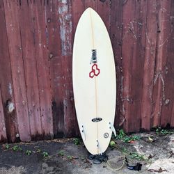 5'4 Surfboard Al Merrick Biscuit Fins And Leash