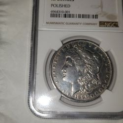 1886 0 Morgan Silver Dollar Very Rare Coin XF Condition.