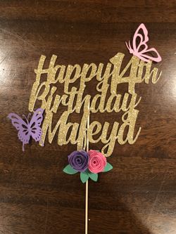 Butterfly cake topper custom made