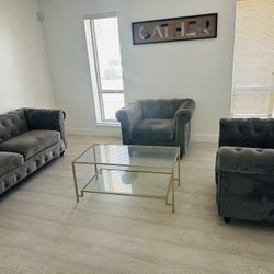 Beautiful Grey Sofas - Like New! 