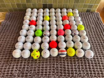 81 used golf balls mixed