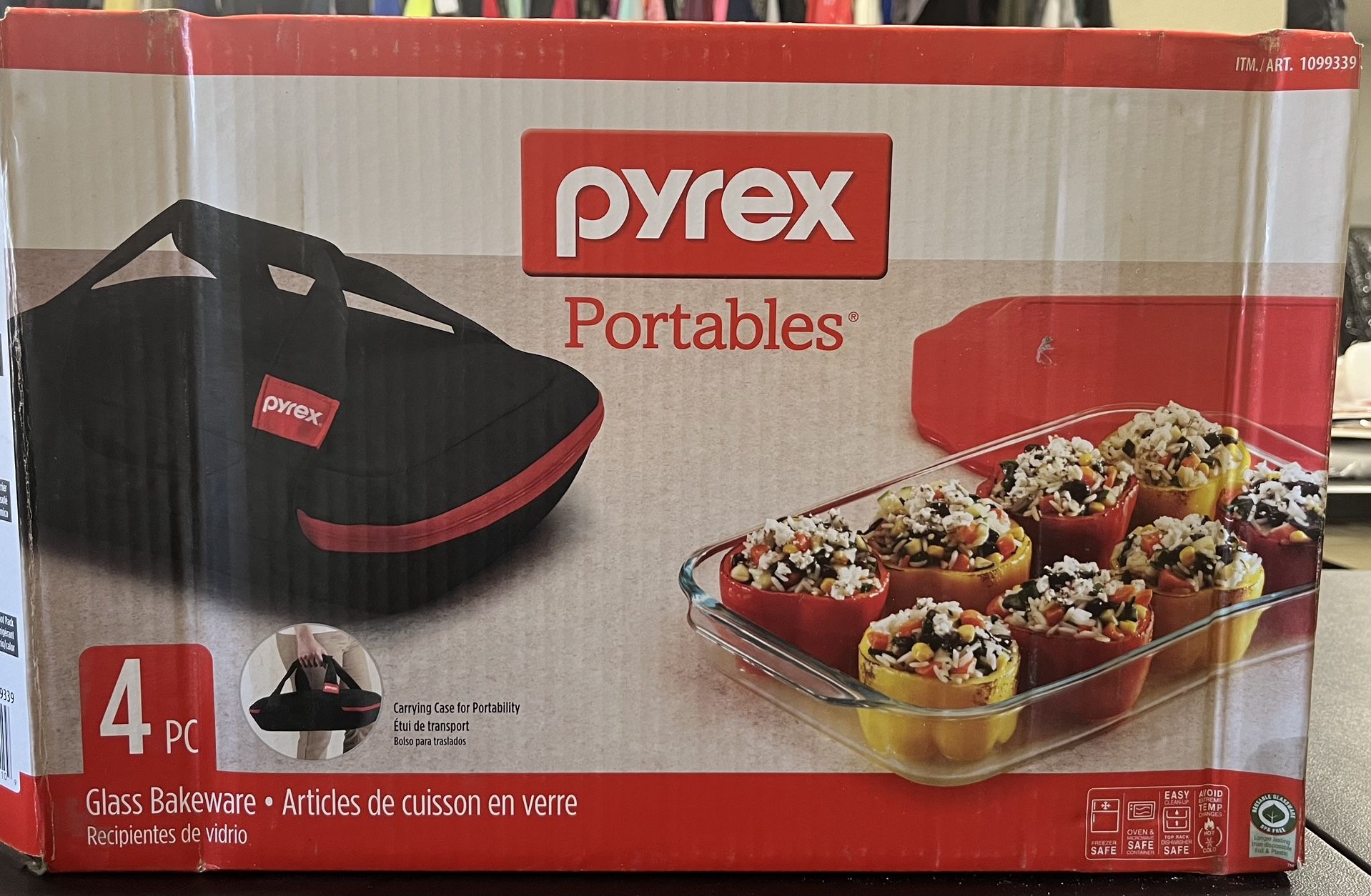 Pyrex Portables 4pc Glass Bakeware 