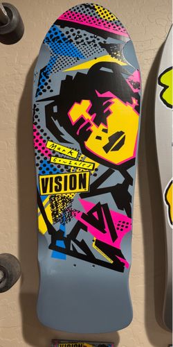 Vision Mark Gonzales "Original Mg" Grey Dip 10" Skateboard Deck