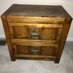 Pine Wood Night Stand Set 