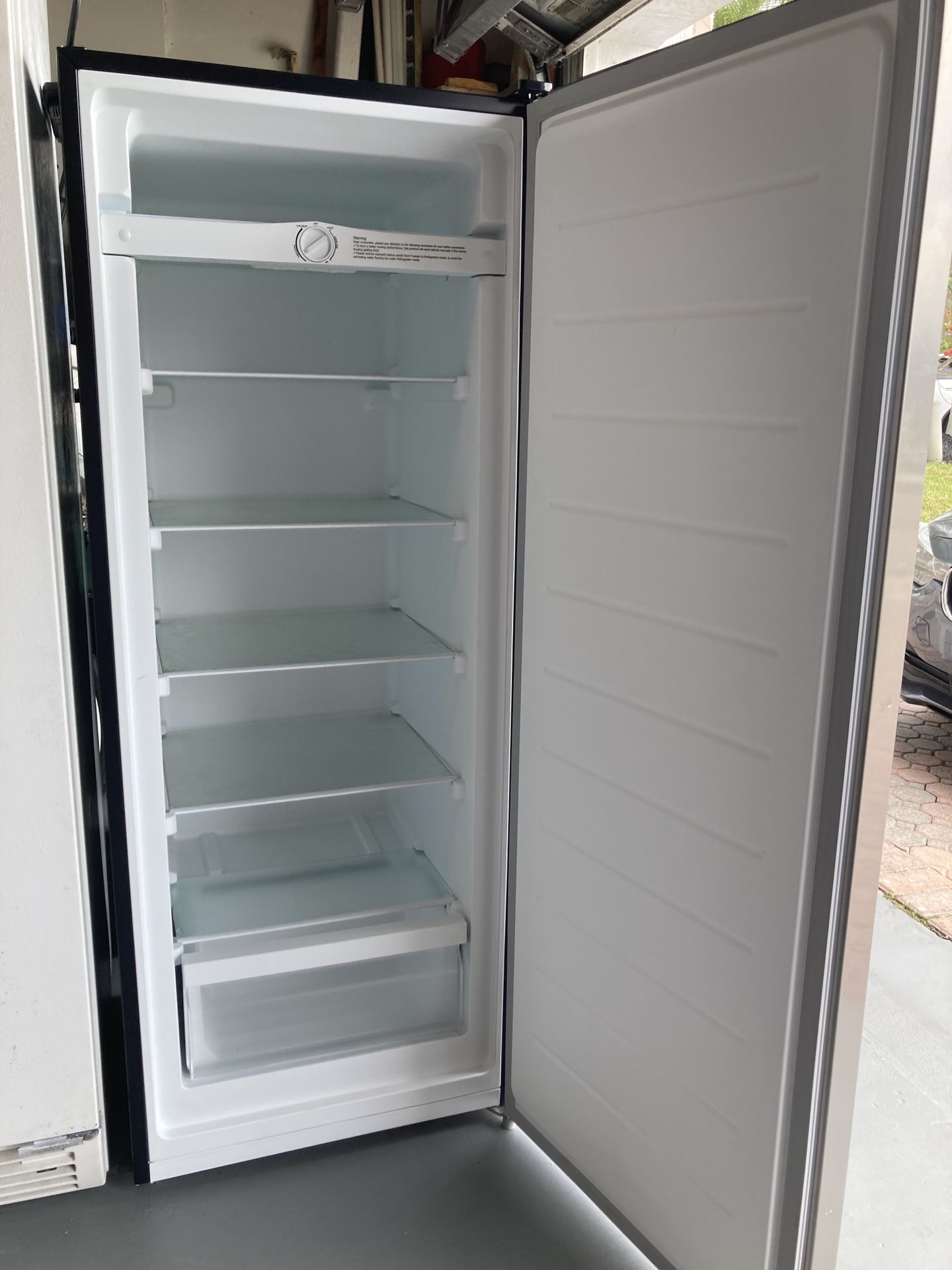 Vissani 7 cu. ft. Convertible Upright Refrigerator/Freezer in Stainless