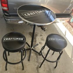 Craftsman Stools And Table 