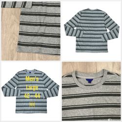 Men's Aeropostale Large 42 - 44 Crew Thermal Shirt Grey Charcoal Waffle Knit New