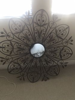 Decorative iron mirror