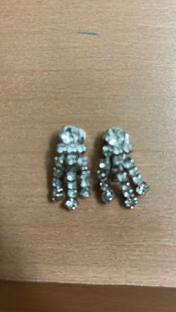 : Aretes Vintage de Clip Cristales Cascada - Estilo Hollywood Gala